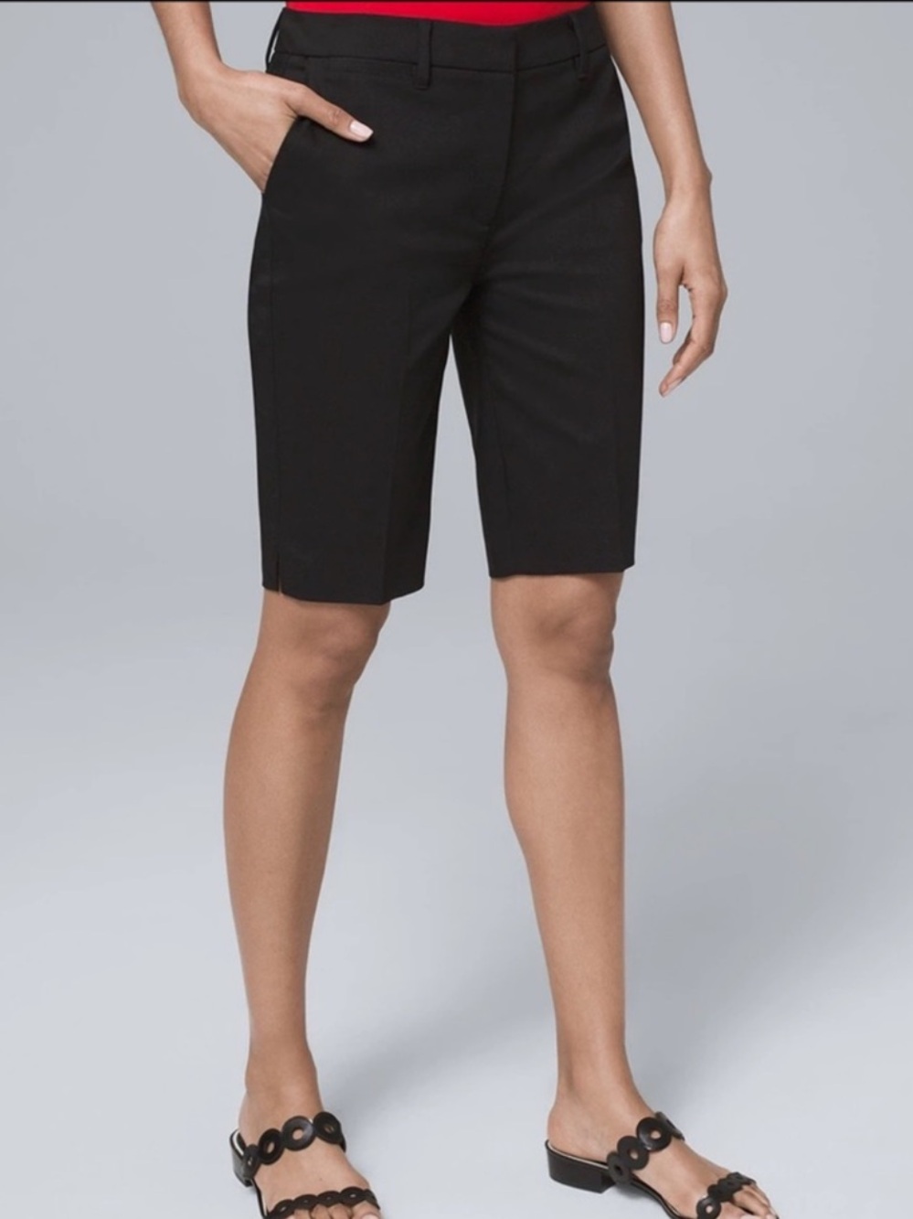 NWT WHBM 11” Smooth Stretch Bermuda Shorts - Picture 2 of 5